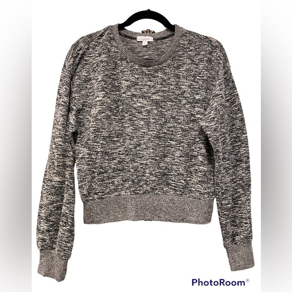 Colsie lightweight gray, black and cream crew neck sweater size Medium - Picture 1 of 6